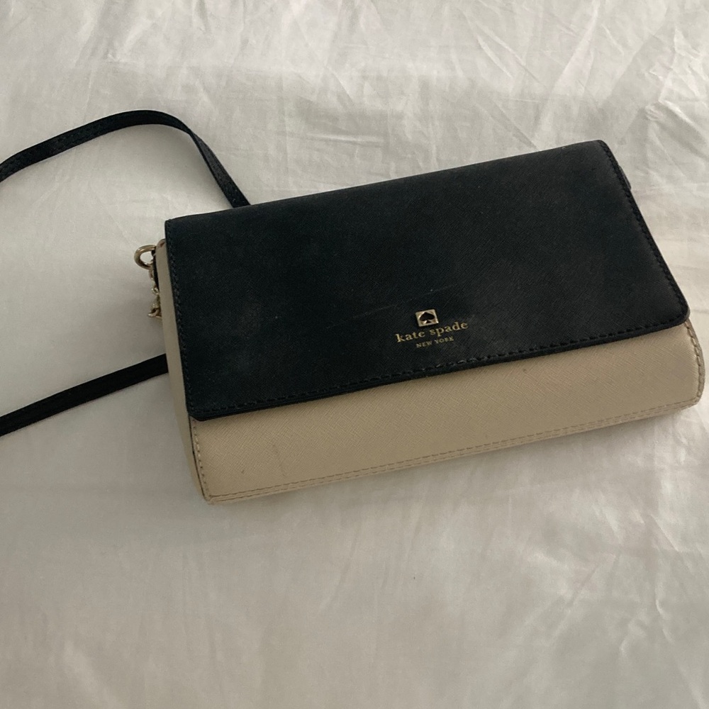 Kate Spade Black and Tan Crossbody Bag